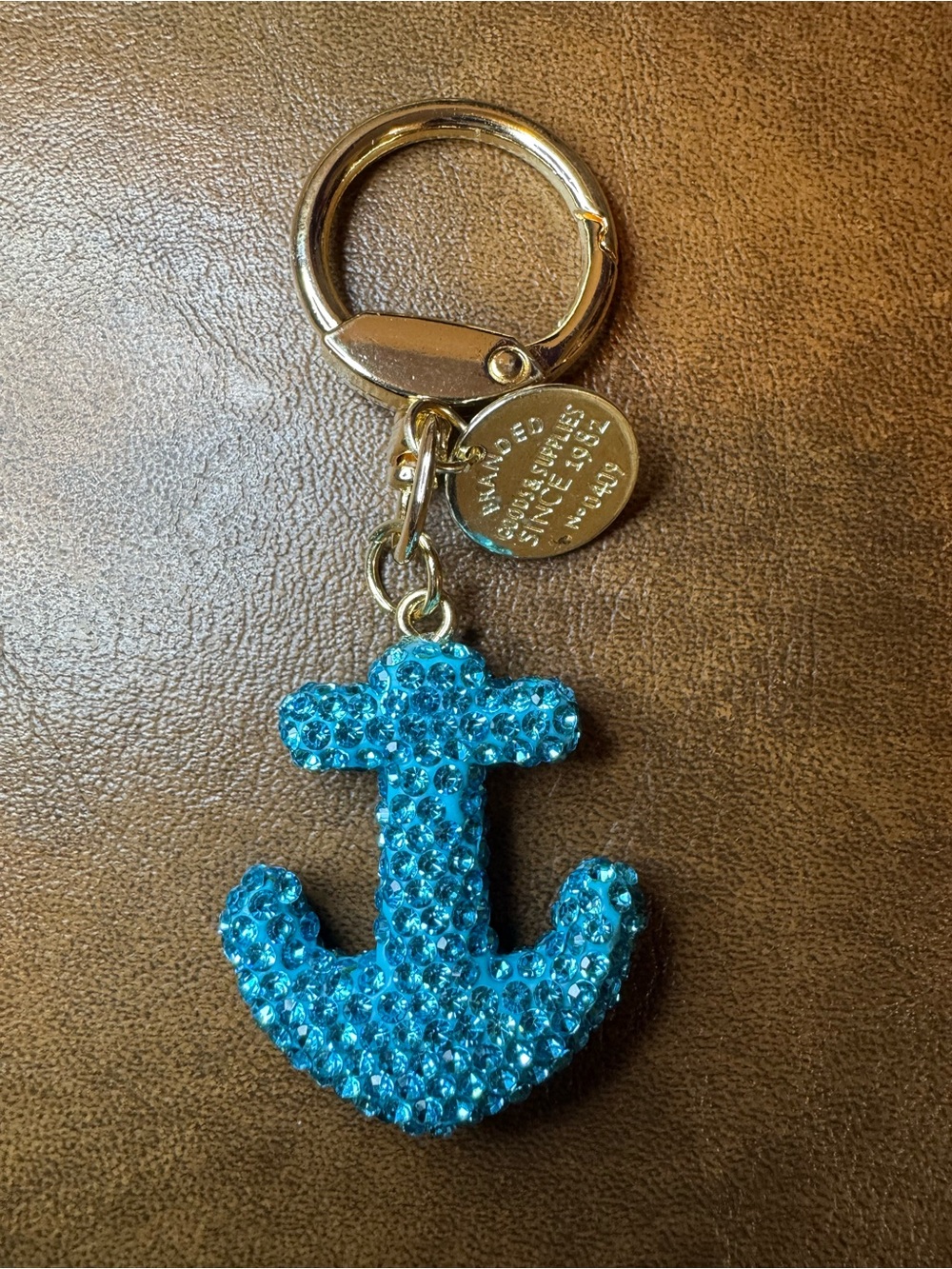 NWT Blue Rhinestone Anchor Bag Charm ⚓️